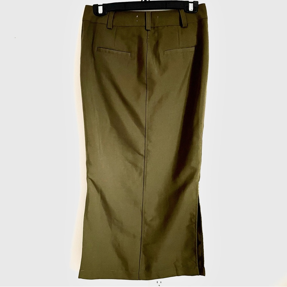 Urban Outfitters Blair Pencil Midi Skirt in Olive Green Size S EUC - Picture 6 of 13